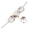 Fire Polished 4mm Crystal, Black Stripe Fire Polished 4mm Crystal, Black Stripe